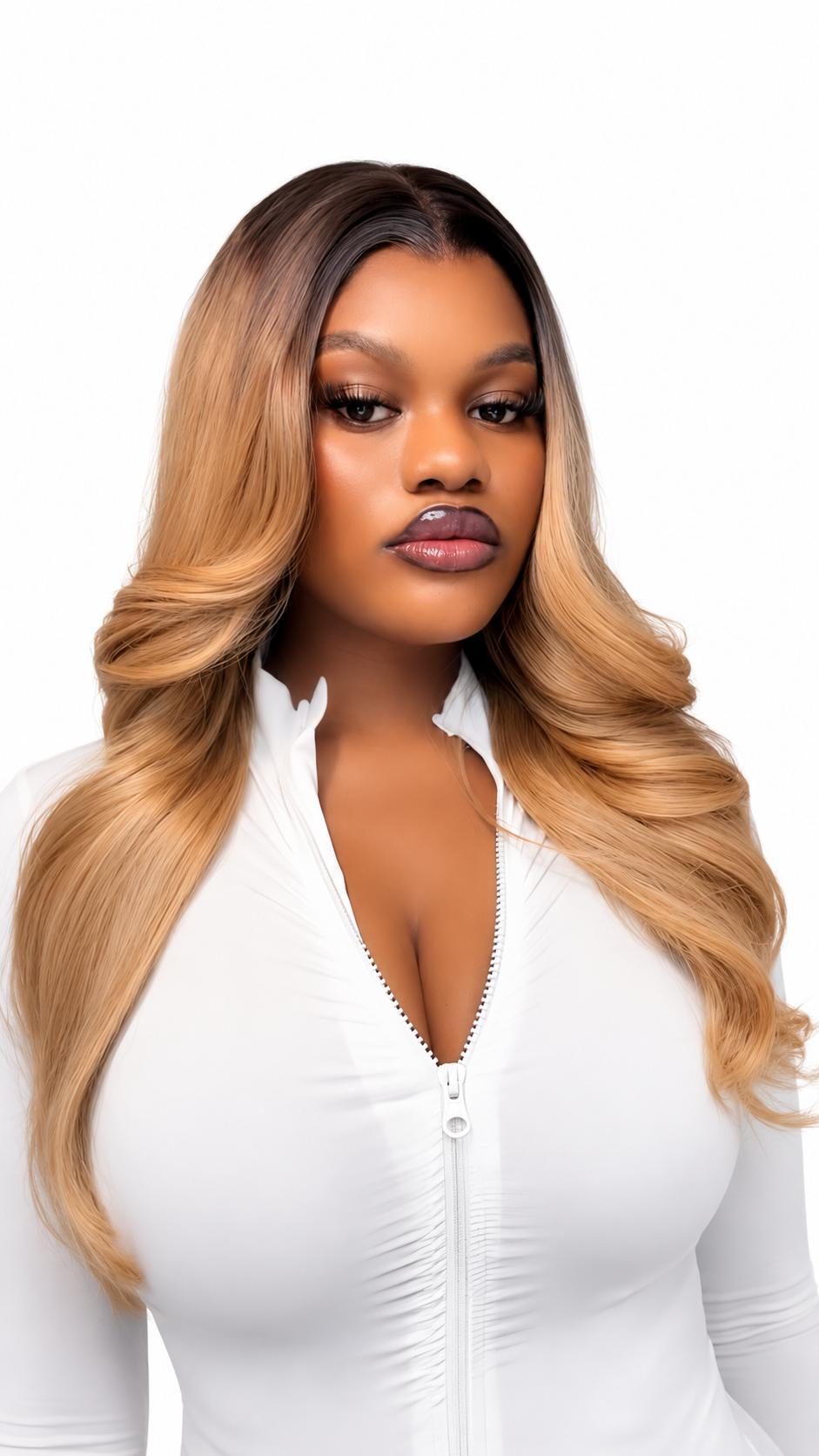 Honey Caramel Blonde Layered Glueless Wig (PRE-ORDER - Ships in 2-3 Weeks)