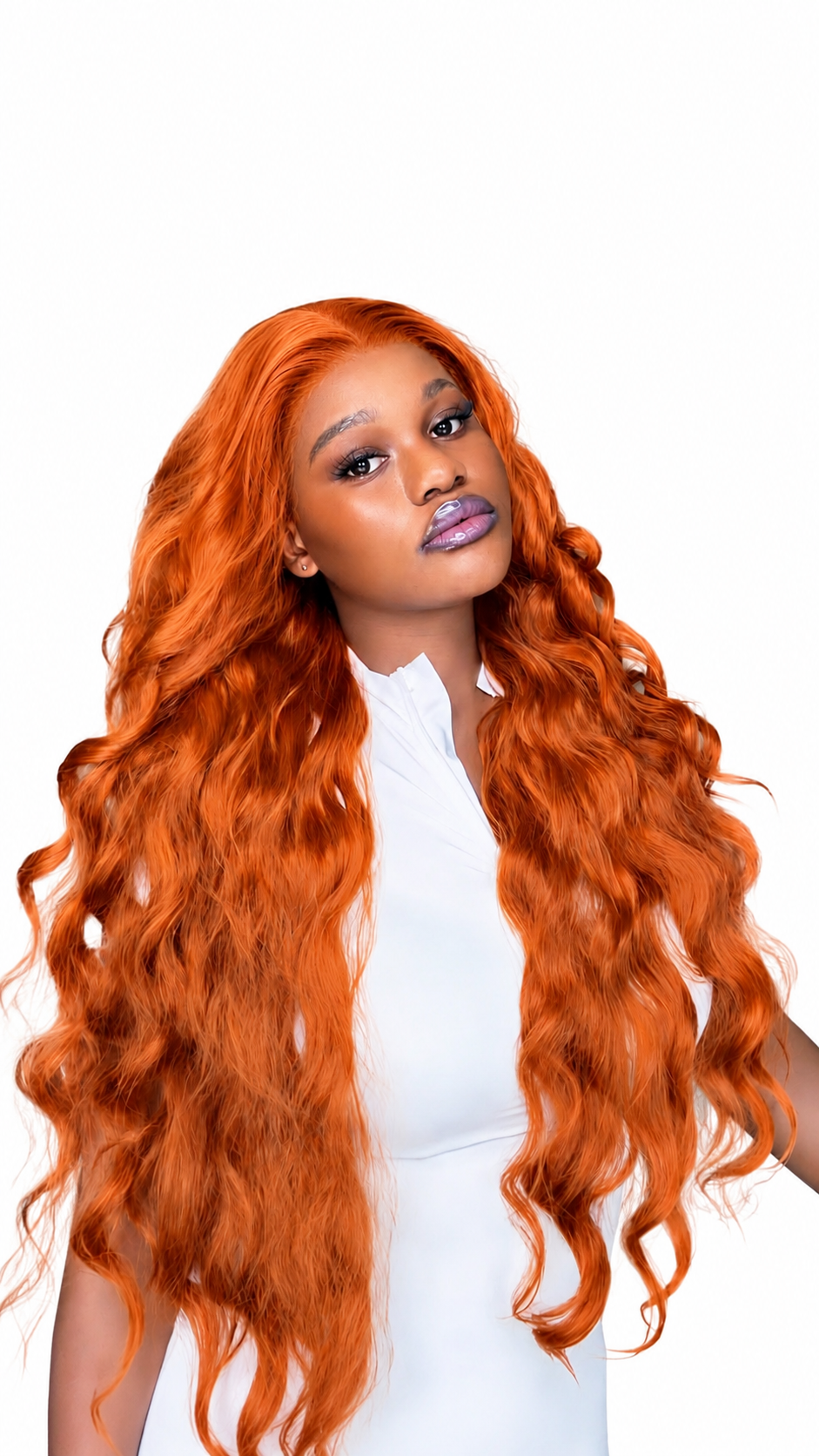 32" Glueless Ginger Copper Body Wave Unit